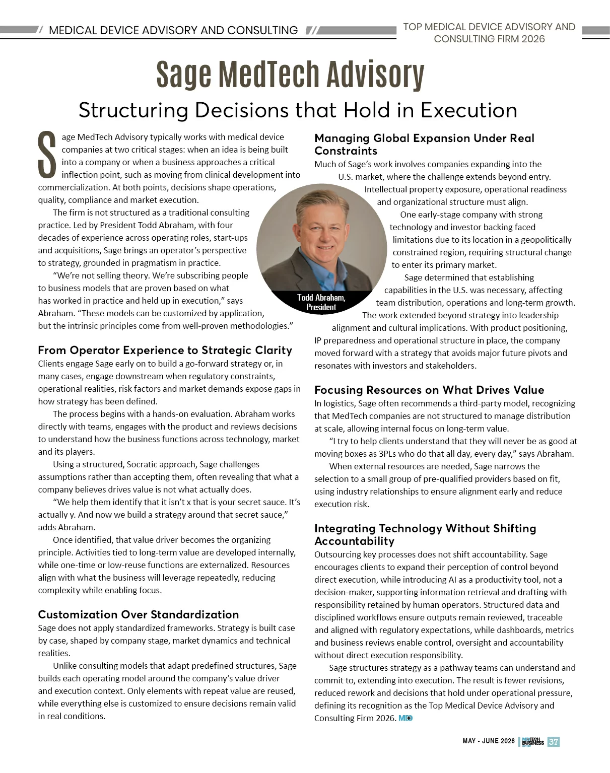  Medical Device Outsourcing | Med Tech Business Review